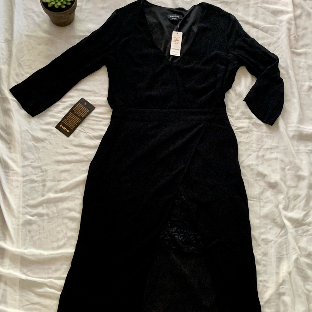 Brand new- Black Bebe Dress - Size 8
